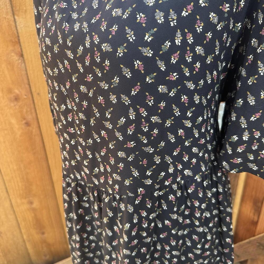 Vintage 90s Cottage Floral Grunge Teacher Tie Back Dress Sz 2xl More Jazz - Picture 5 of 13